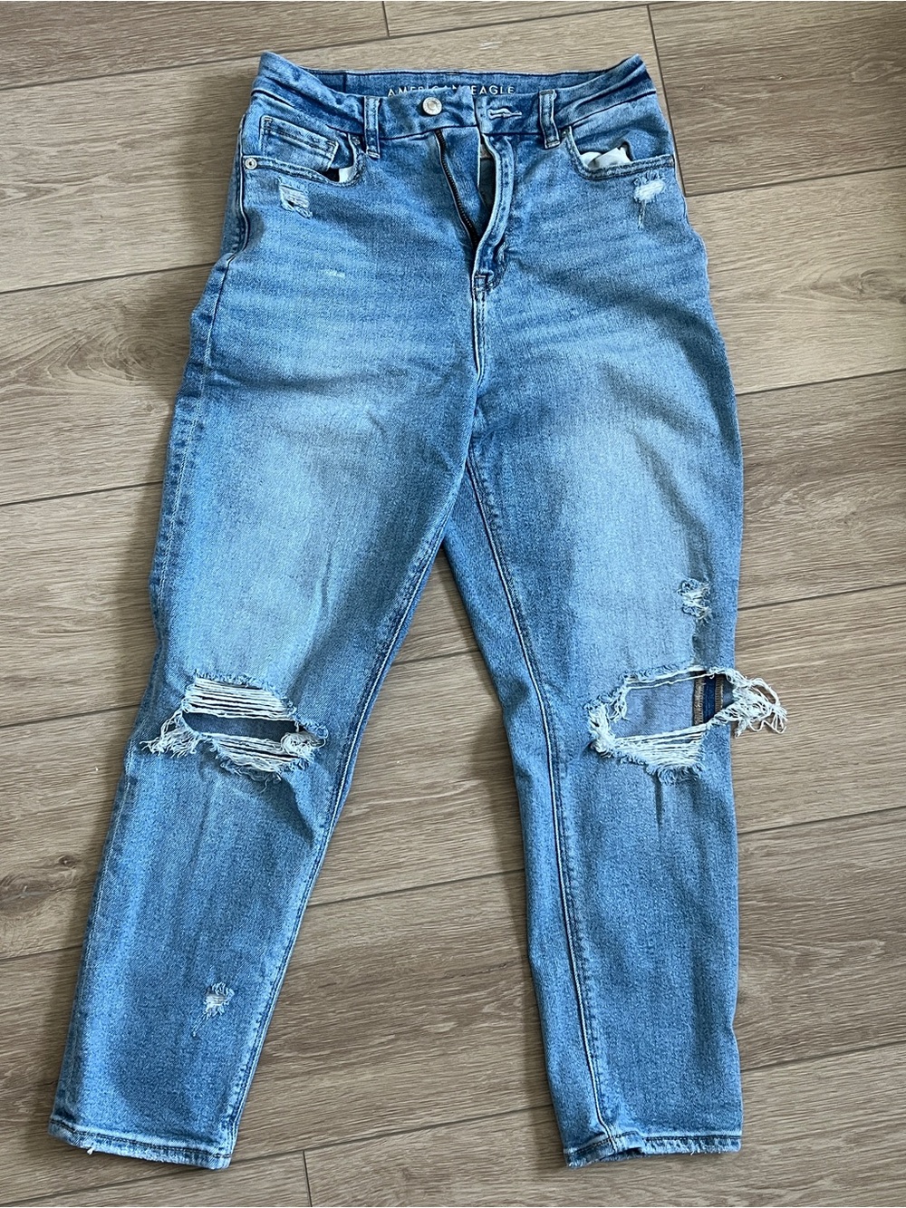 American Eagle Outfitters Distressed Curvy Mom Jeans